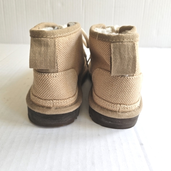 UGG Neumel boots size 5 natural hemp woven lace up plush lined - Picture 8 of 14